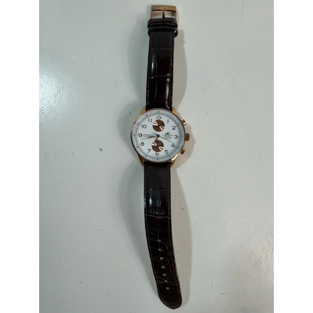 Adee Kaye Beverly Hills Chronograph Rattrapante Quartz Gold Men's Watch